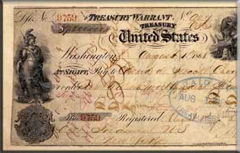 The check of $7.2 million for the lease of Russian America – Alaska, issued August 1, 1868