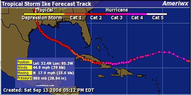 The anti-hurricane is disposed